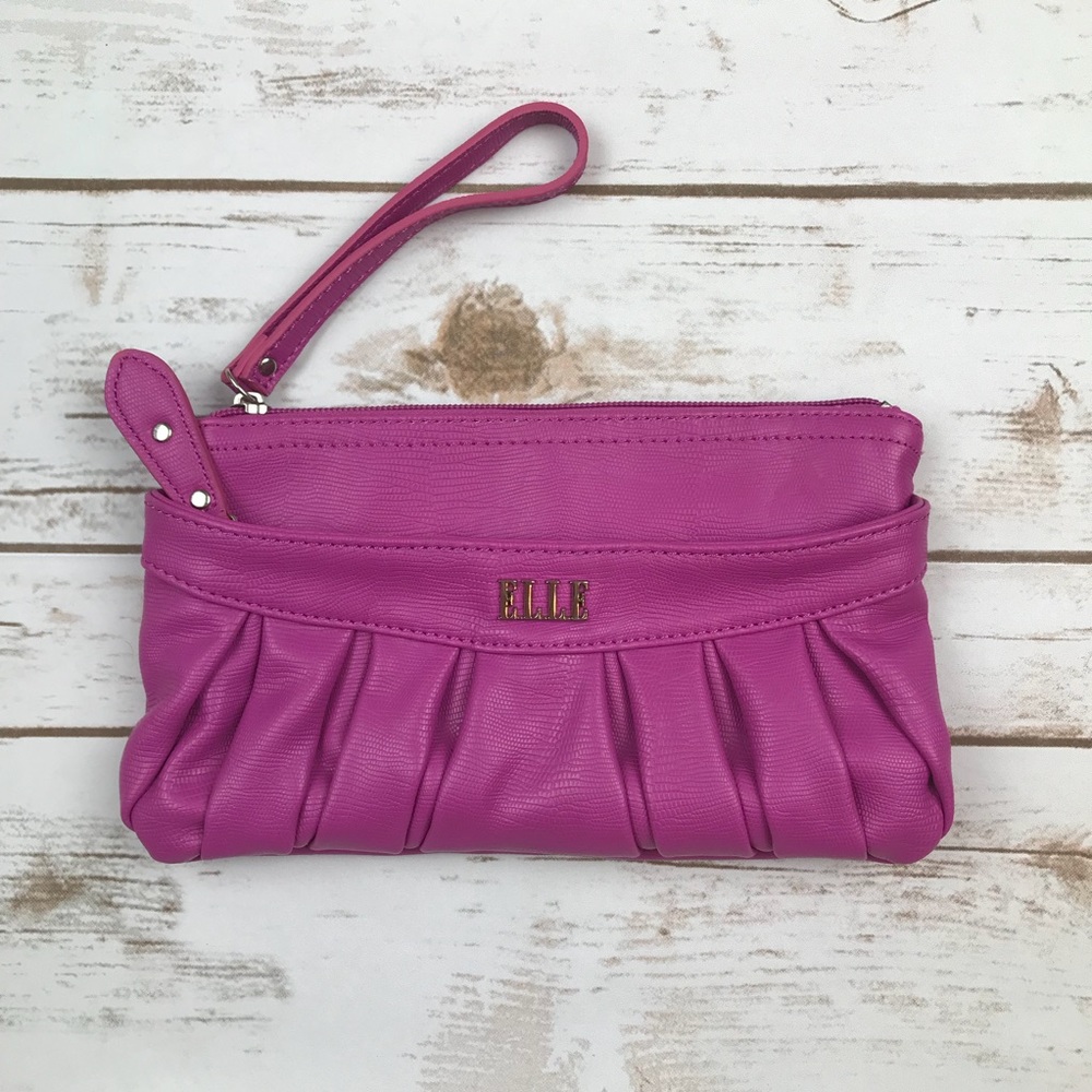 Pink Elle Zipper Wristlet / Clutch